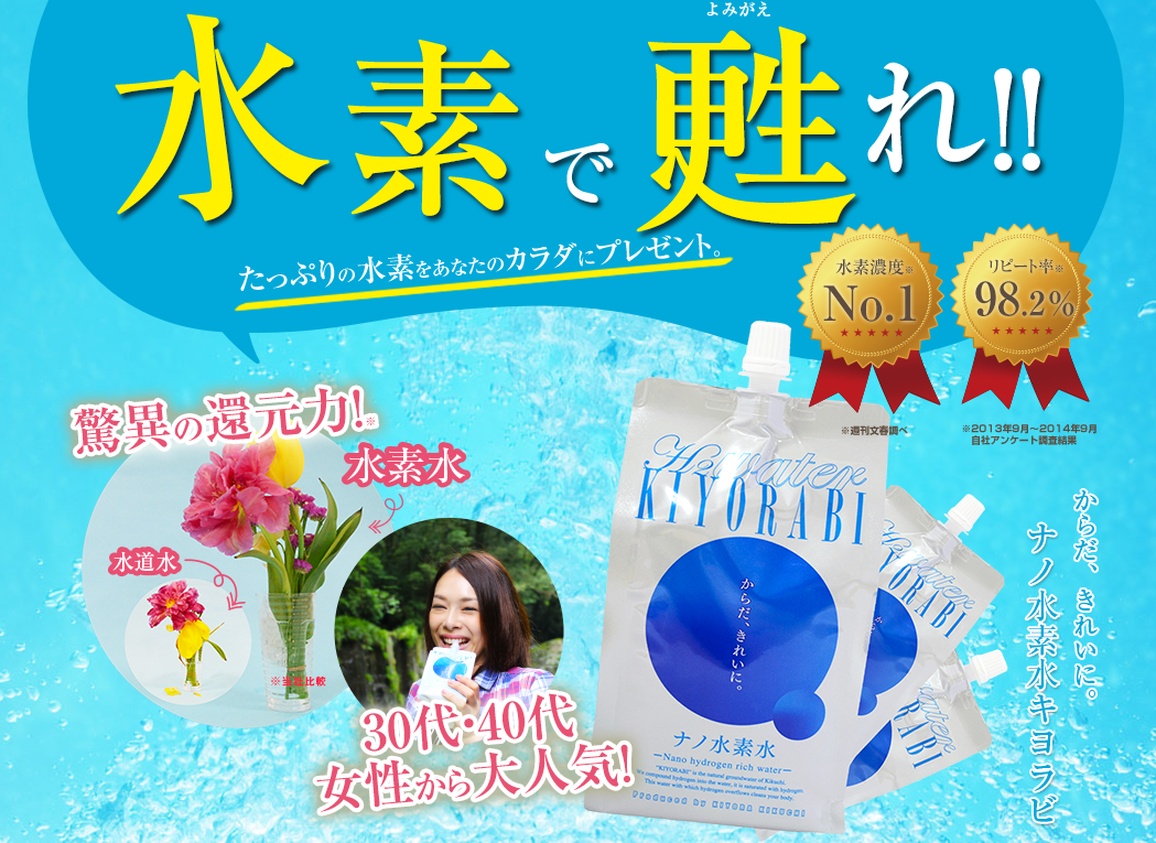 ナノ水素水KIYORABI公式